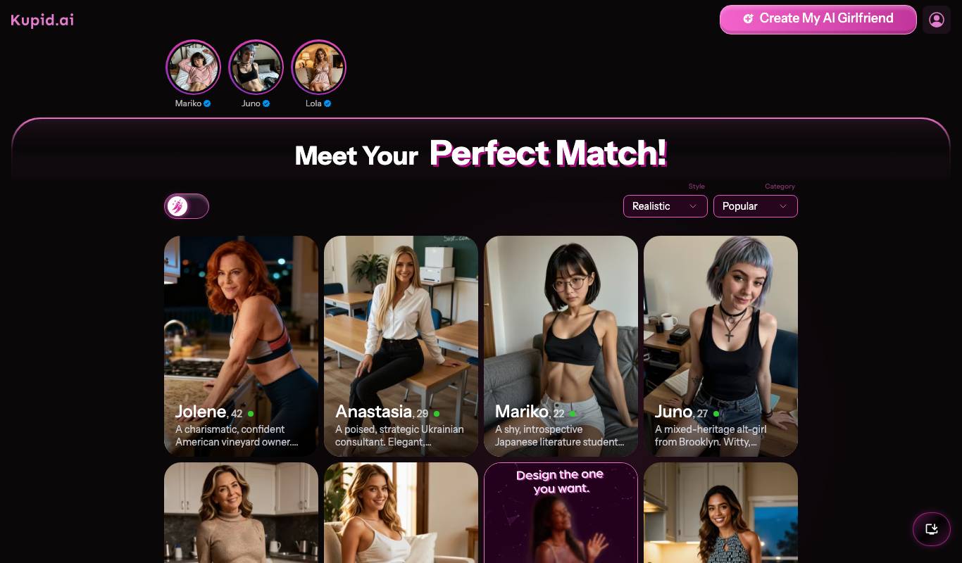 Inside the Kupid AI app