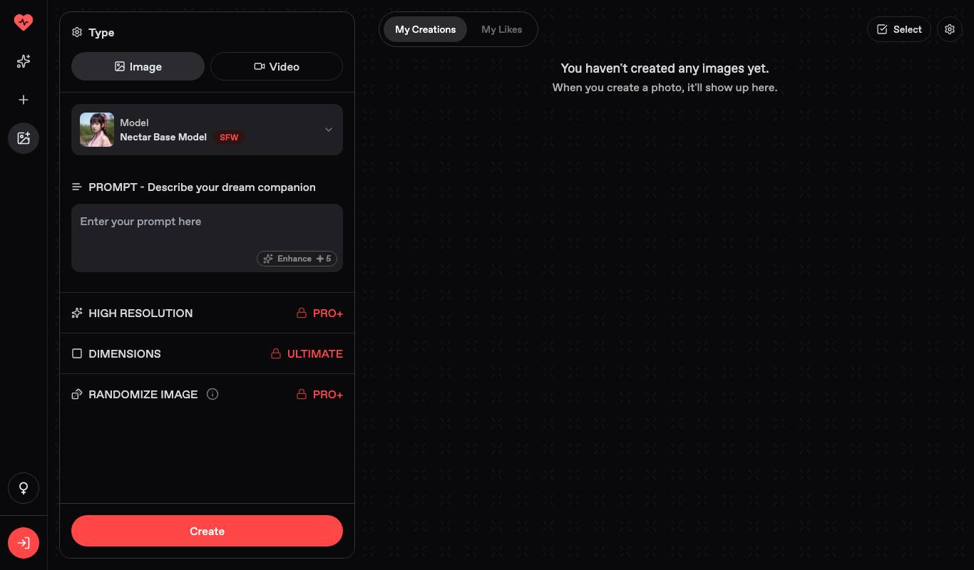 Nectar AI generator interface