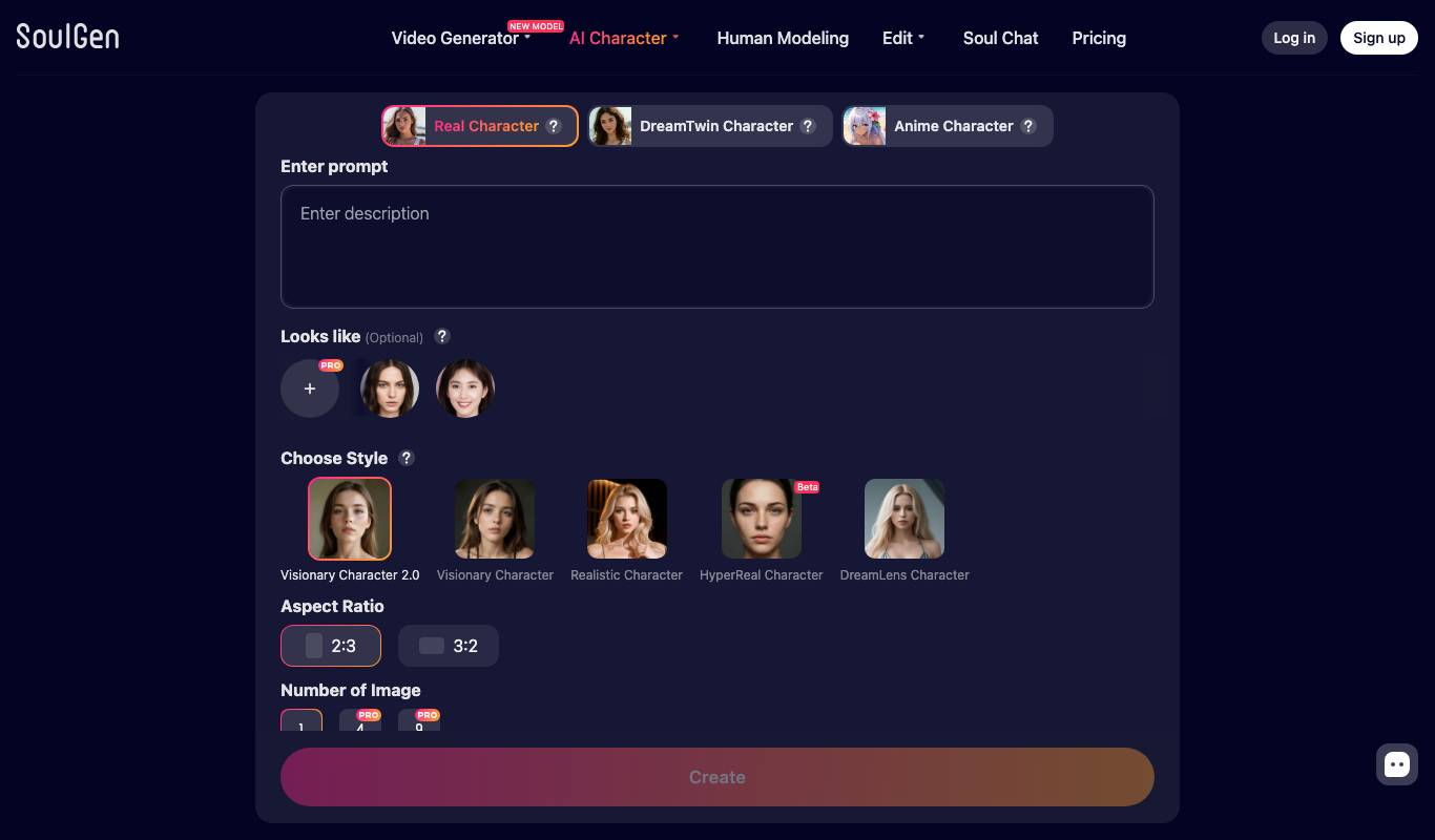 SoulGen generator interface